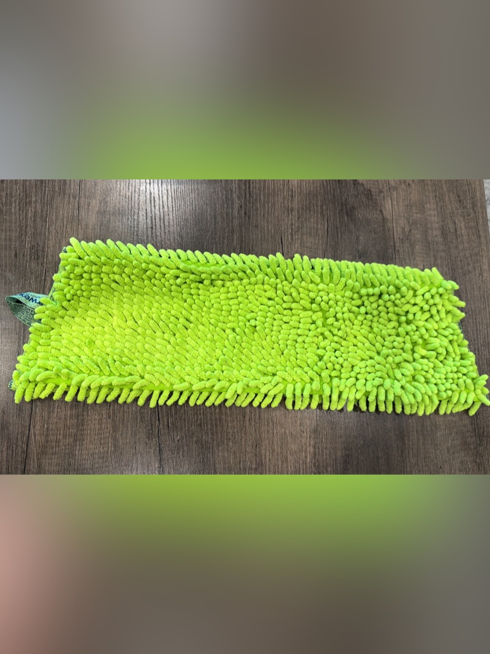 Norwex Light Bright Green Chenille Dust Mop Pad NEW